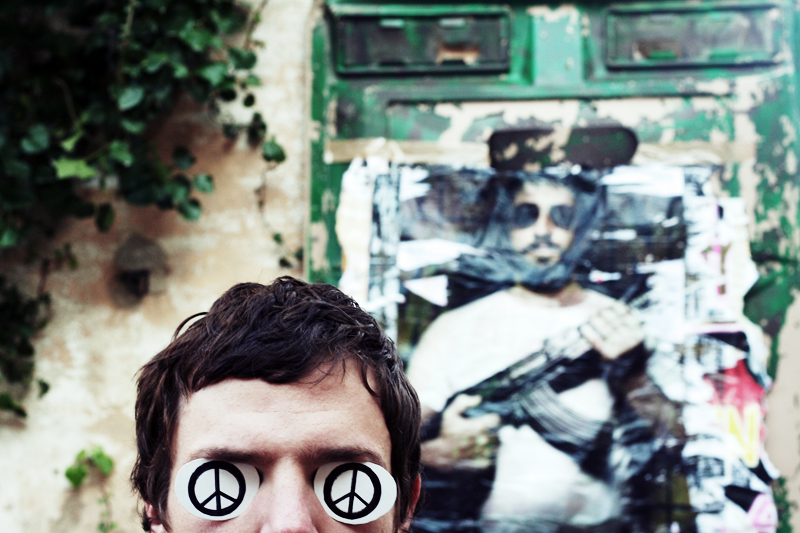 Sprawling across walls in French urban spaces, a film poster depicting a <br /> man blatantly holding a gun triggers a small symbolic protest against weapons.<br />FRANCE, Marseille | 2009