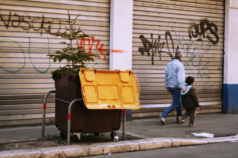 Each January the same fate awaits millions of Christmas trees - they end up incinerated or in neverending piles of trash.<br />FRANCE, Marseille | 2008